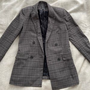 RW&CO Plaid Double Breasted Blazer